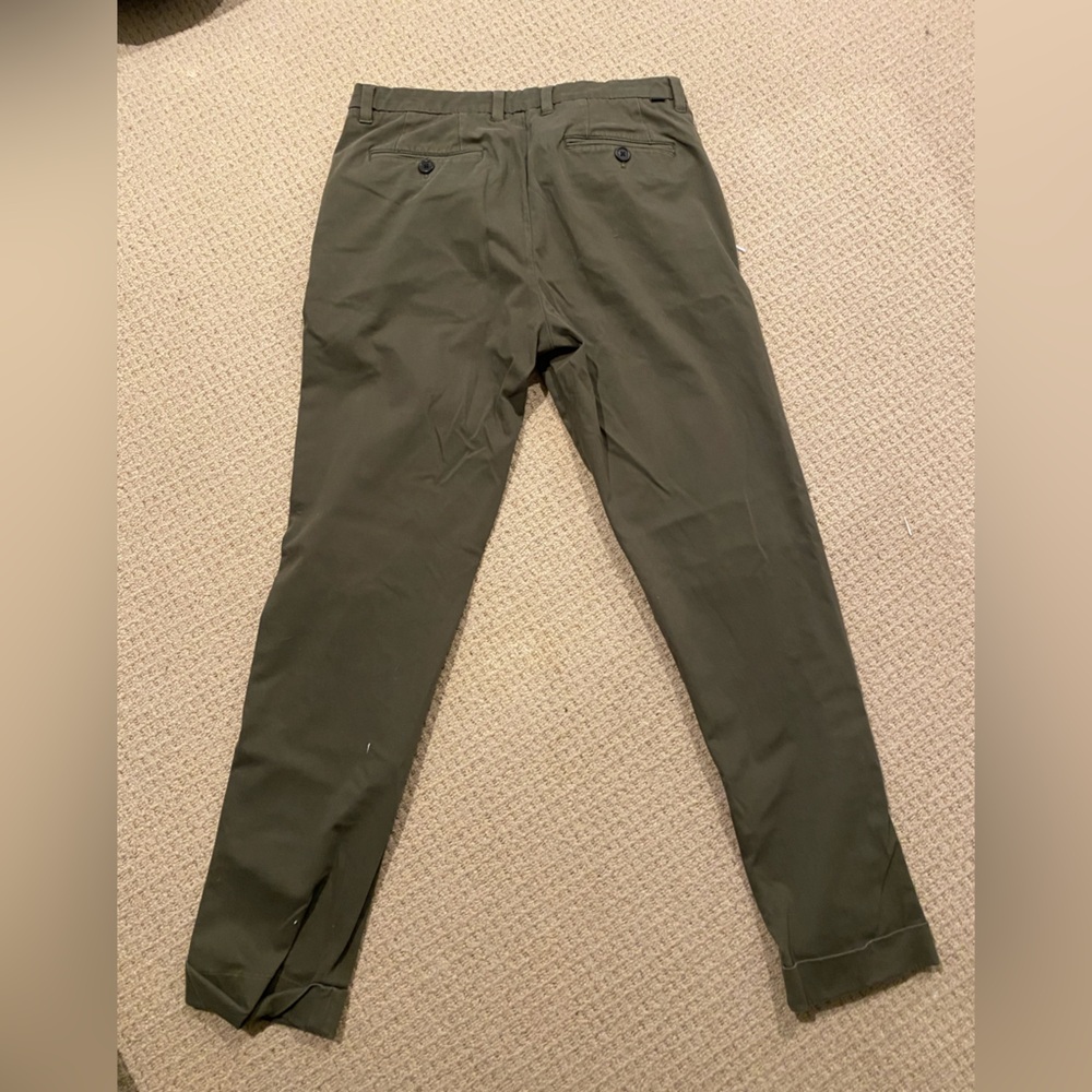 Men's Frank & Oak Tapered Olive Green Pants Size 34 W x 31L